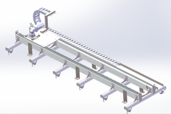 可移动铝型材版机器人第七轴