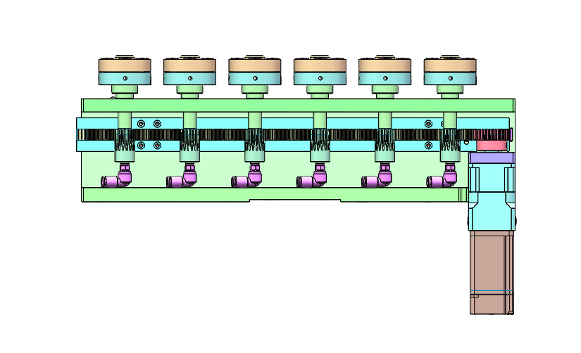 一拖六旋转机构