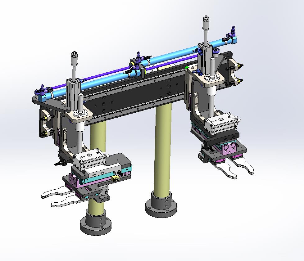 双工位气动五轴机械手-双向旋转抓取-机械爪