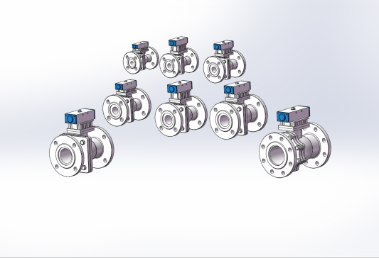 8款Q641PPL-16R法兰连接气动球阀