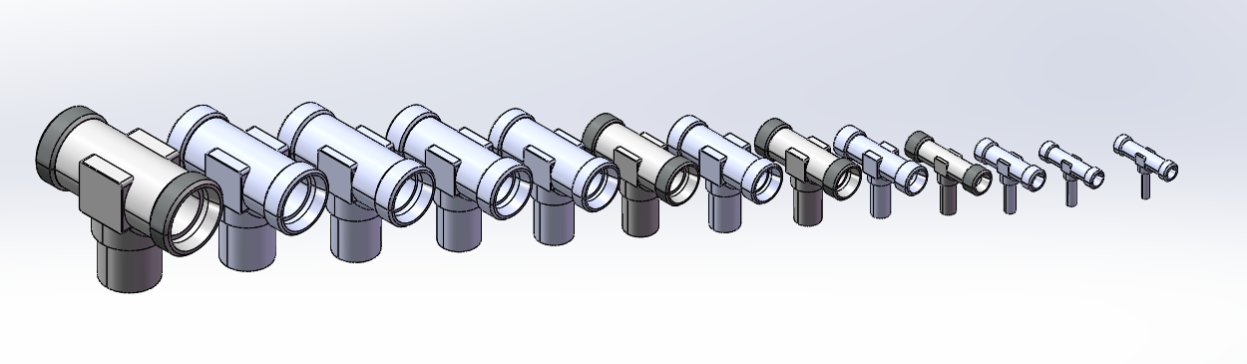 卡套式组合三通接头 13款