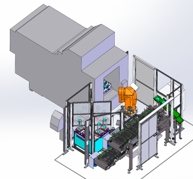 铝合金锁盘机器人自动化上下料项目