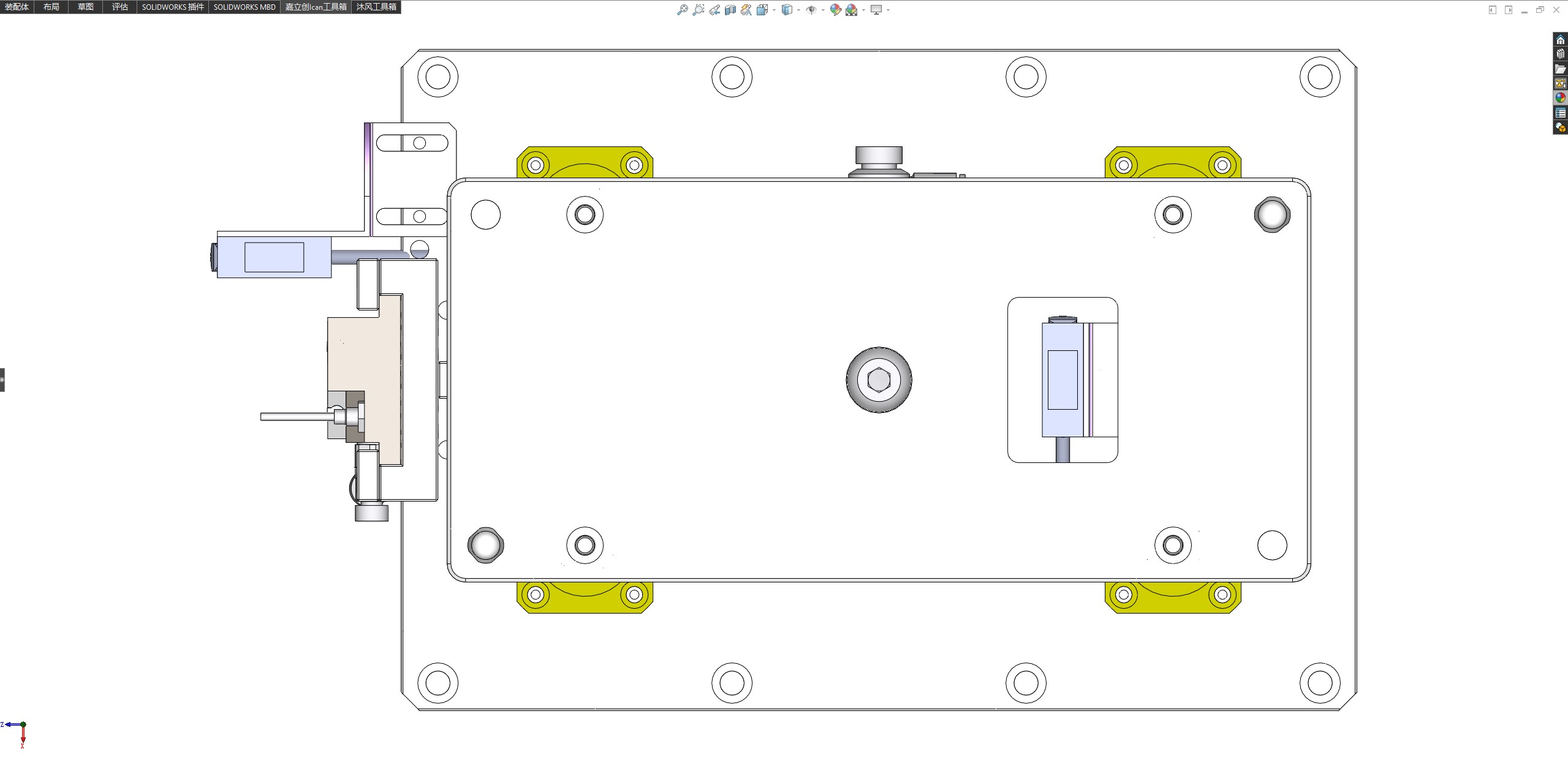 适用双列皮带输送机的顶升定位机构