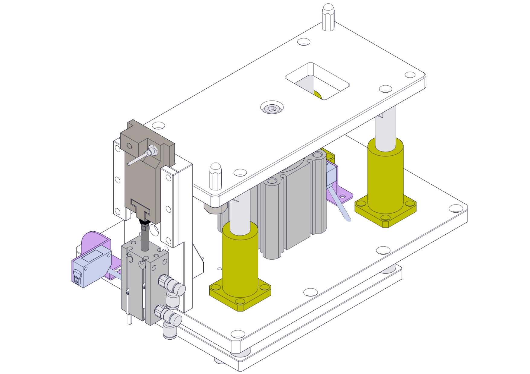 适用双列皮带输送机的顶升定位机构