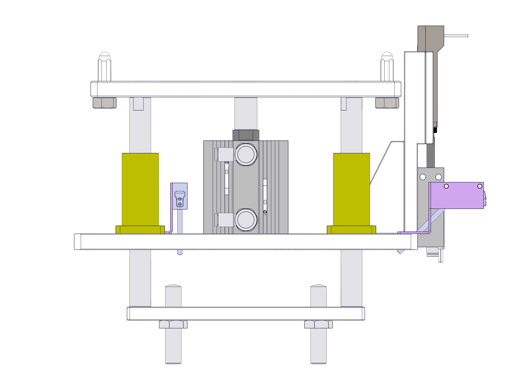 适用双列皮带输送机的顶升定位机构