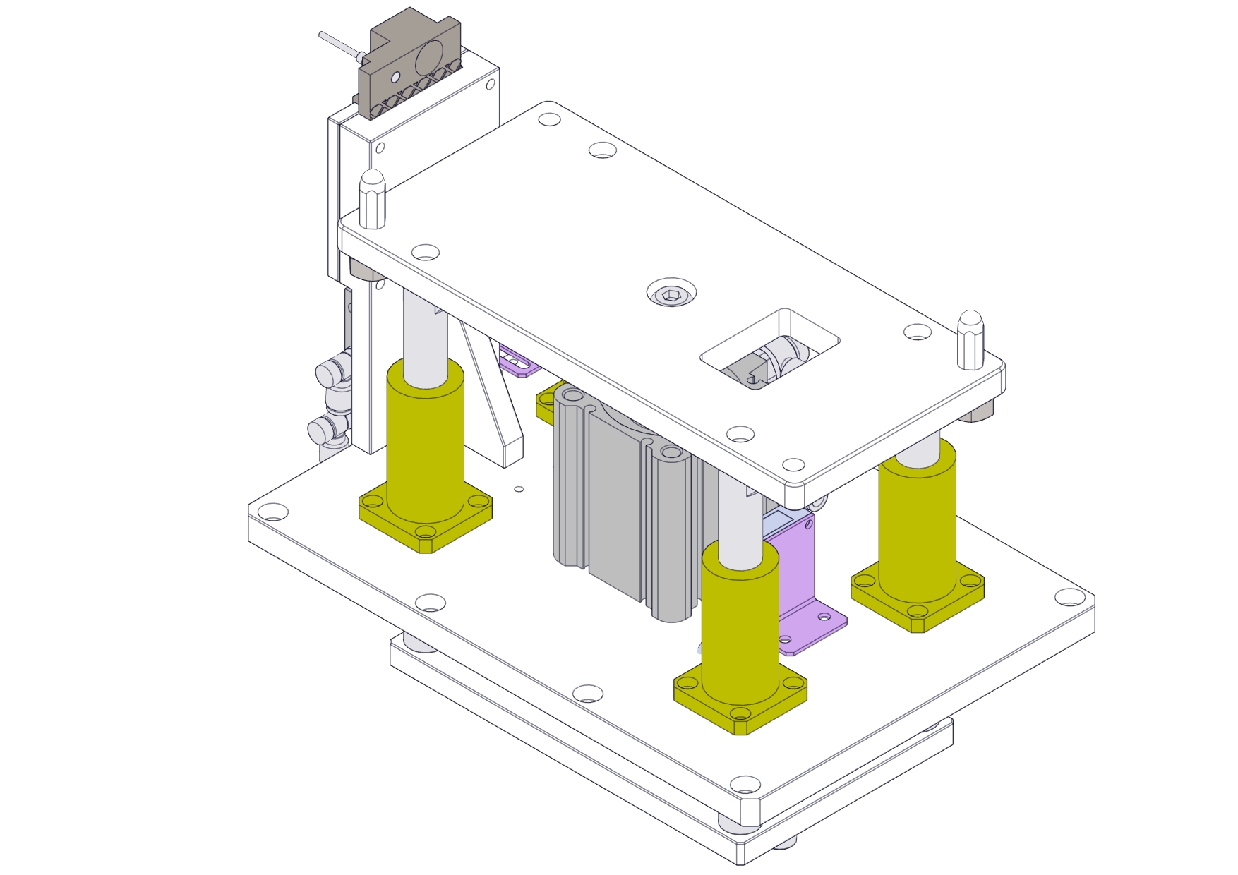 适用双列皮带输送机的顶升定位机构
