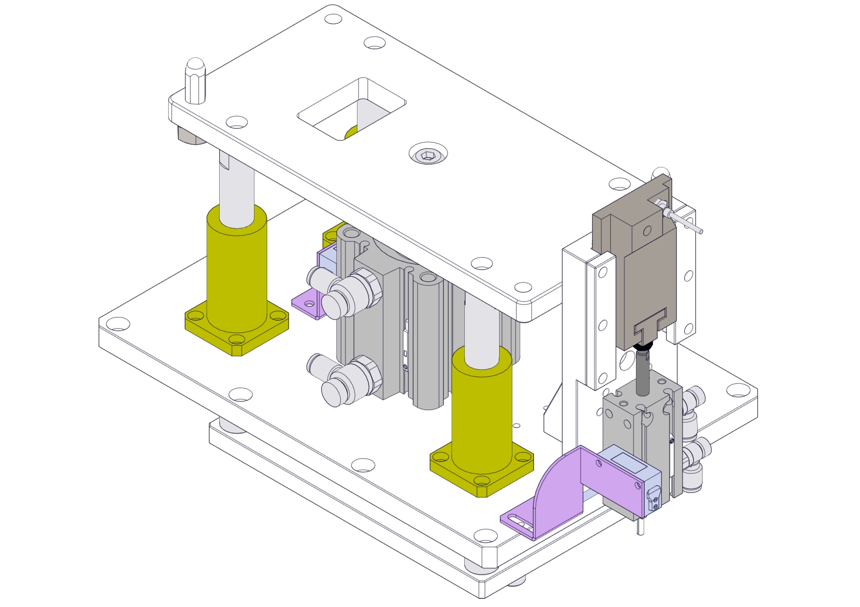 适用双列皮带输送机的顶升定位机构