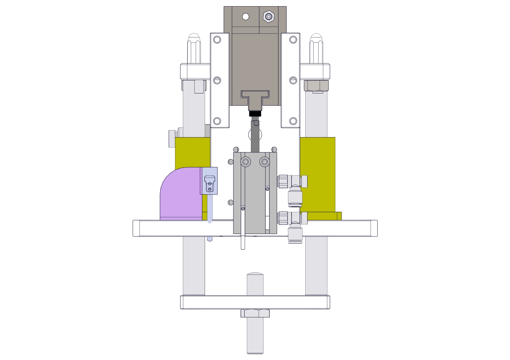 适用双列皮带输送机的顶升定位机构