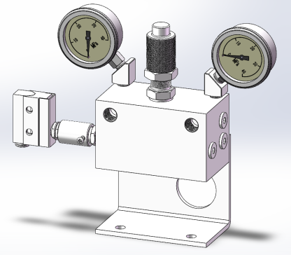 液压自动换向阀3D模型