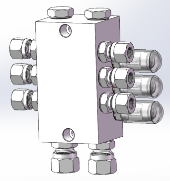双线分油器装配模型