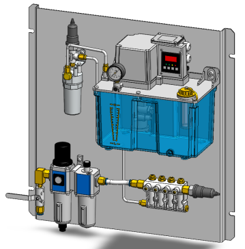 电动油气润滑装置3D模型