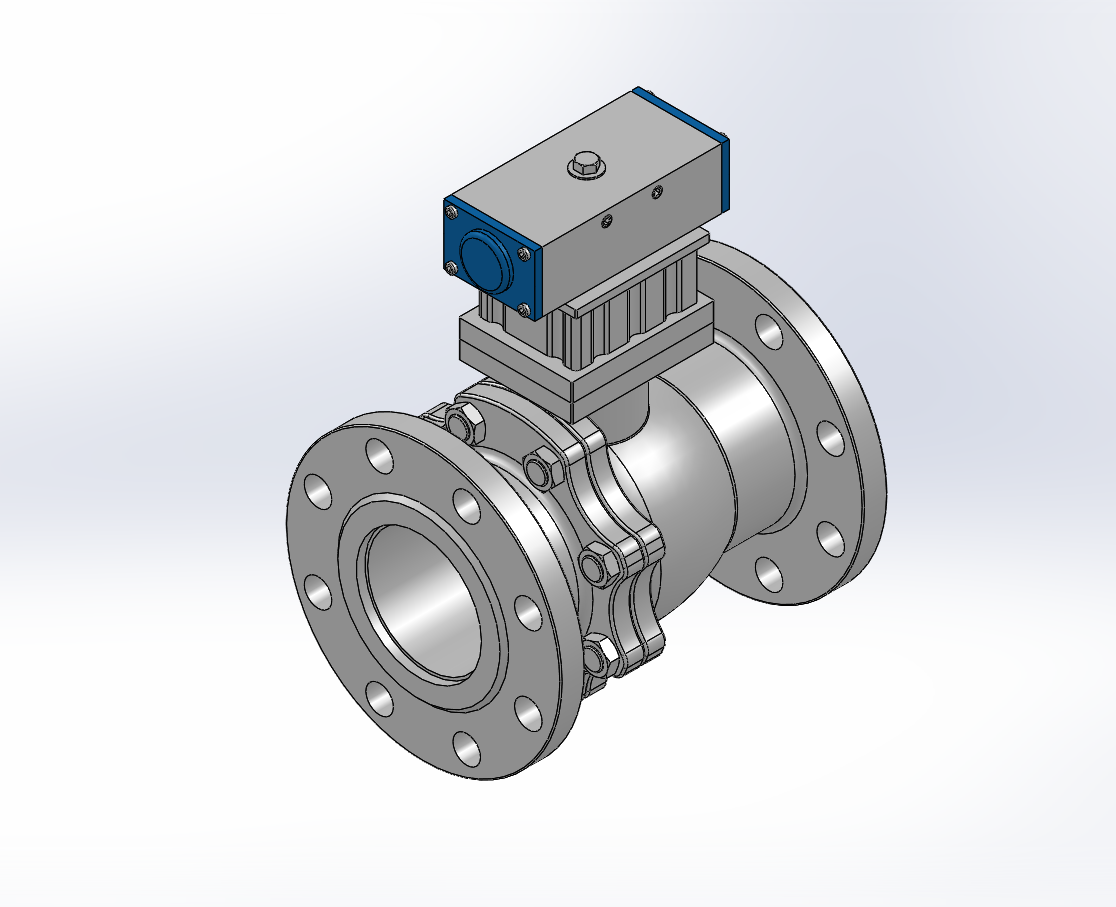 8款Q641PPL-25C法兰连接气动球阀