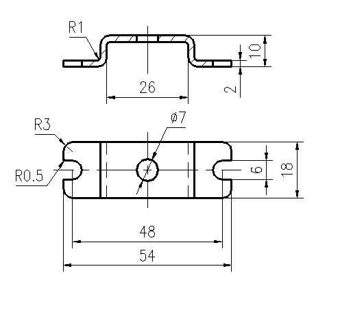 弯板级进模冲压模具设计