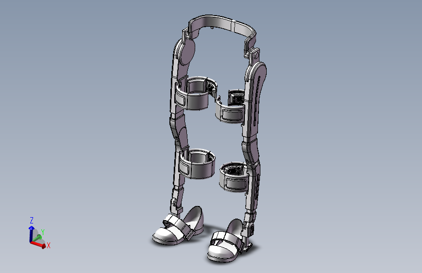 下肢外骨骼设计3D三维图