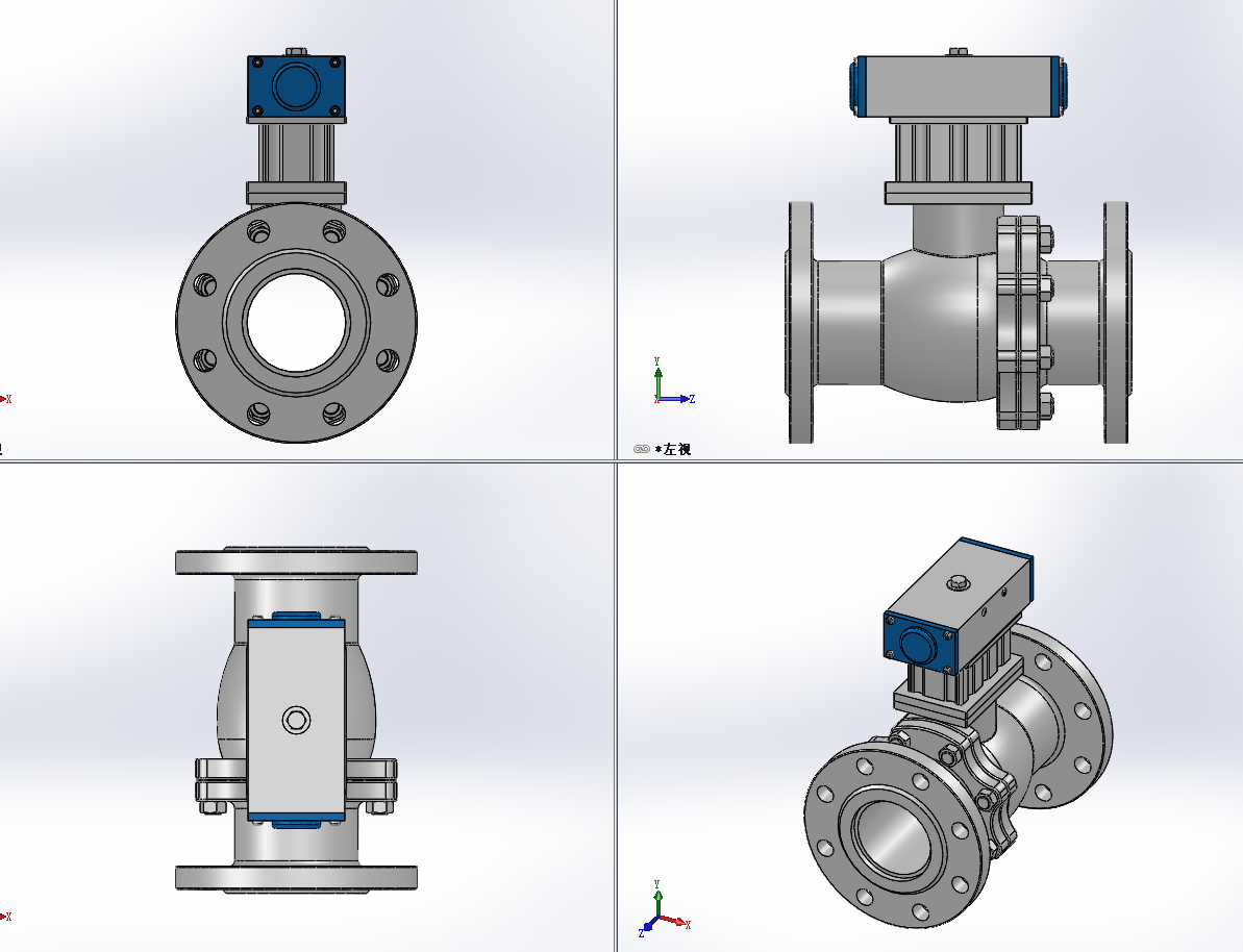 7款Q641PPL-40R法兰连接气动球阀