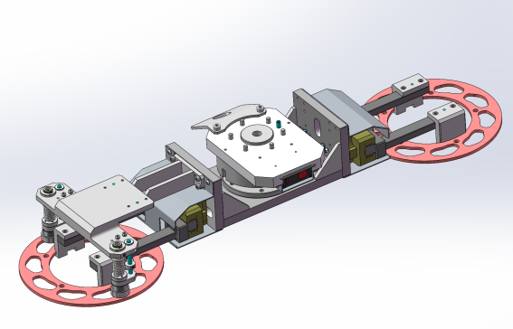 圆形薄板件机器人双抓手