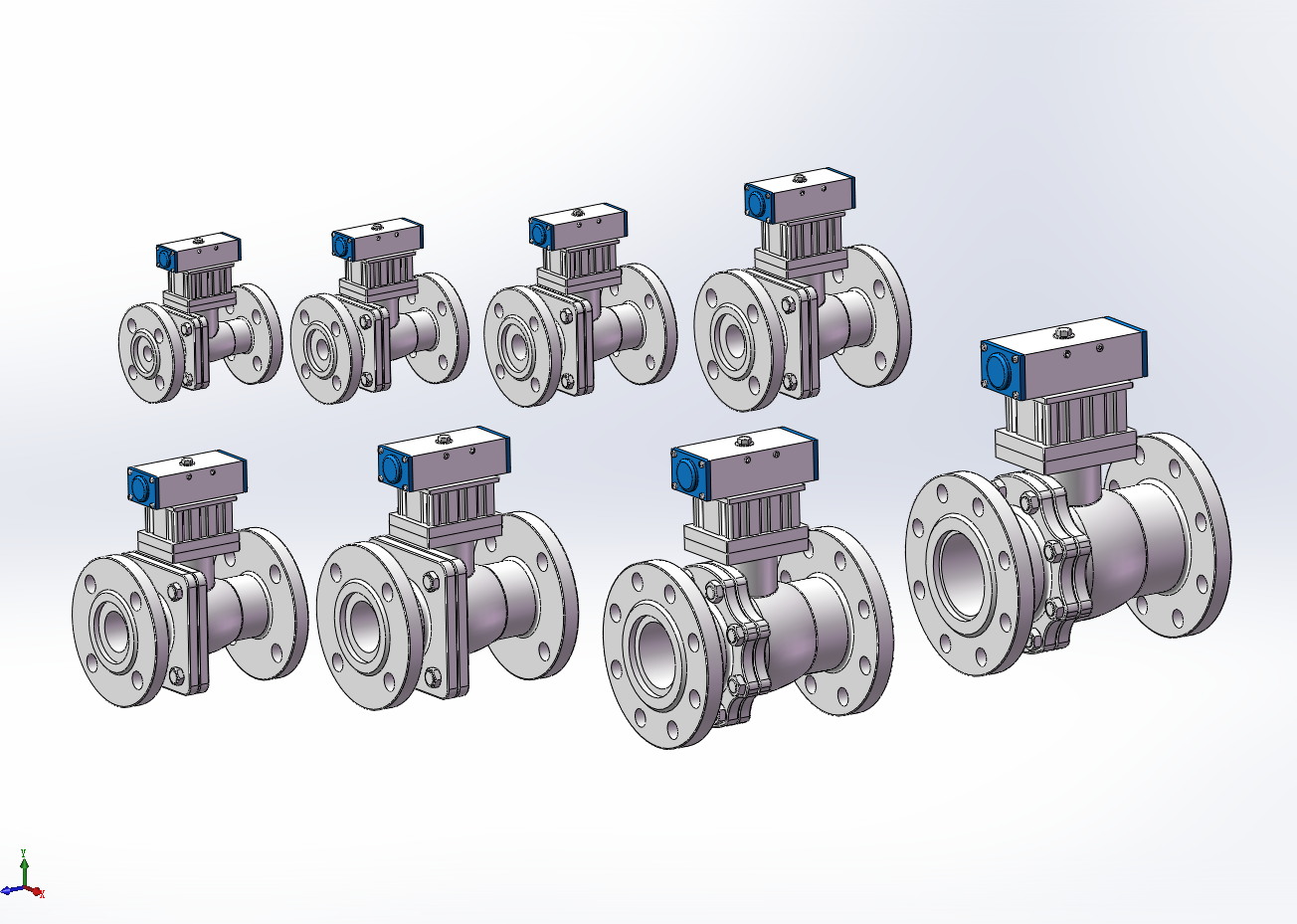 8款Q641PPL-25R法兰连接气动球阀