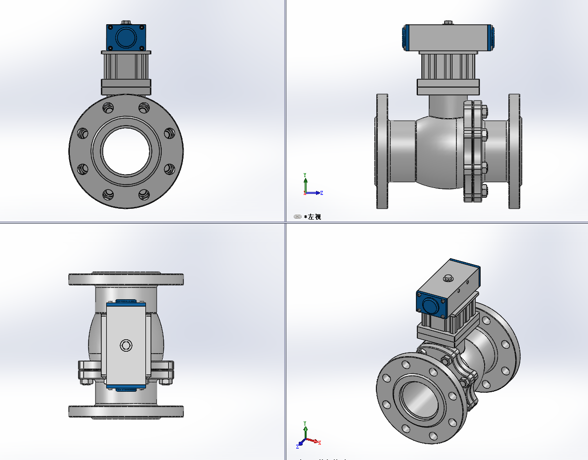 8款Q641PPL-25R法兰连接气动球阀