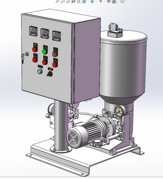 双线润滑泵站（液压换向型）3D模型