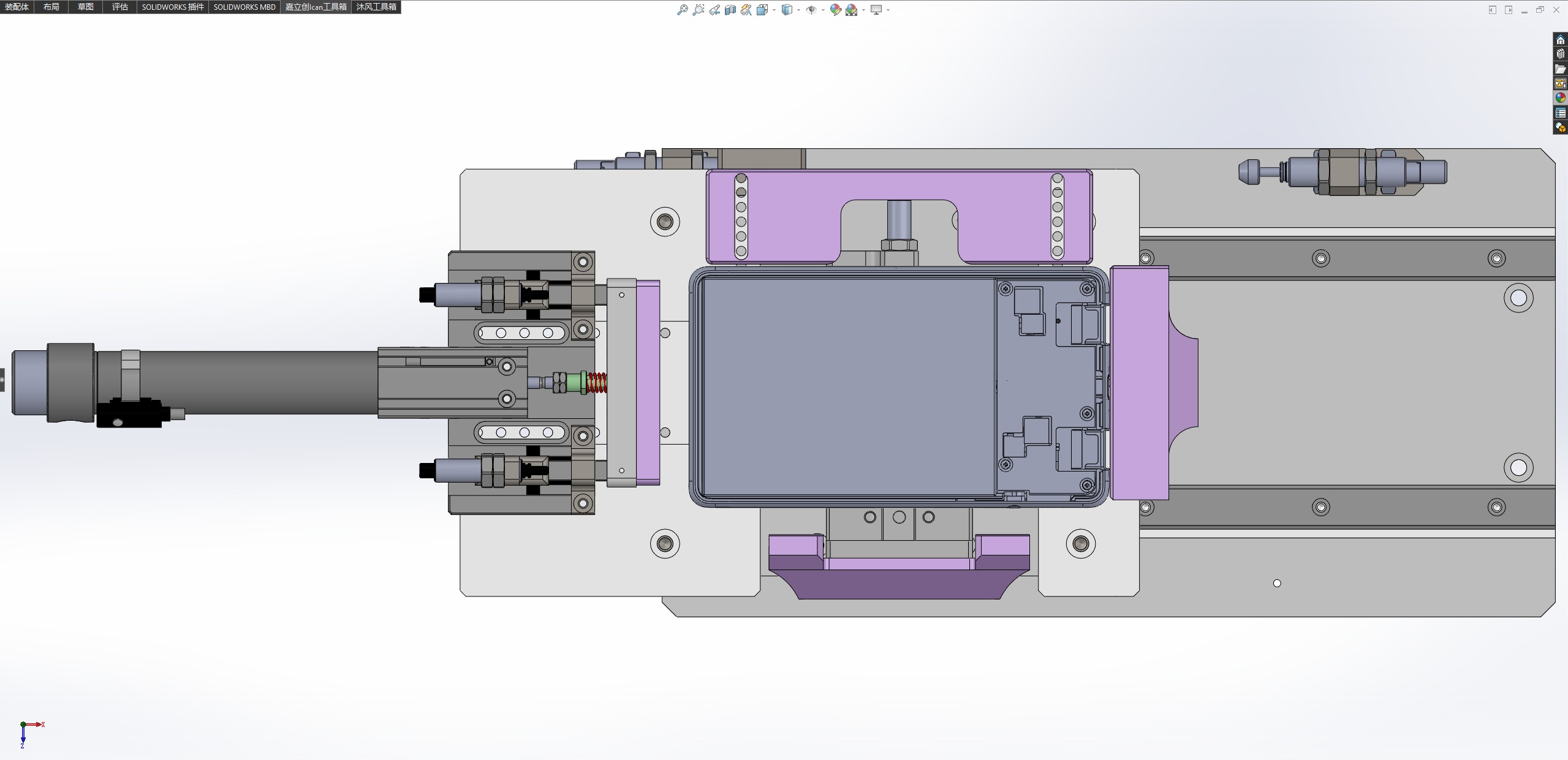 适用方形电芯的定位检测机构