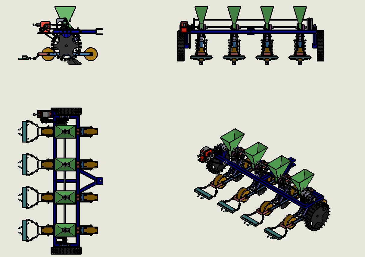 一种播种机模型