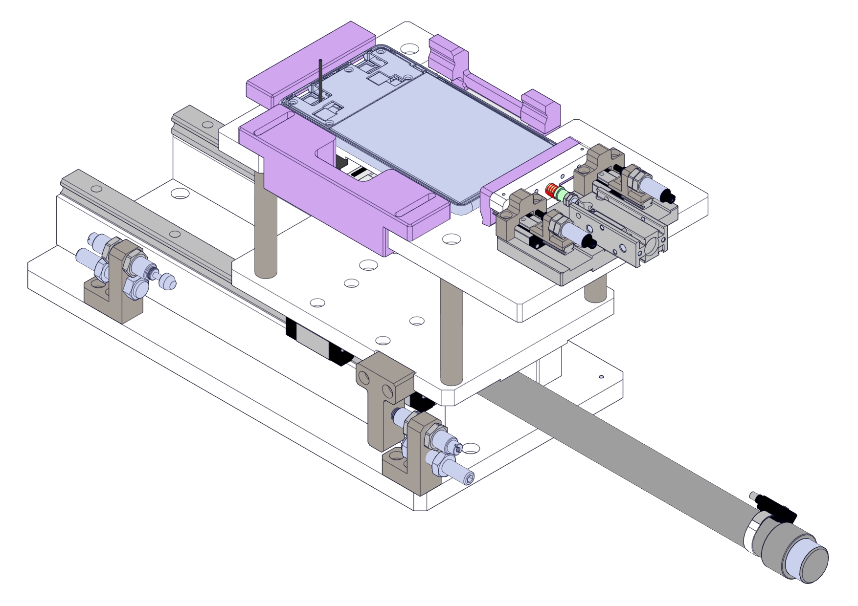 适用方形电芯的定位检测机构