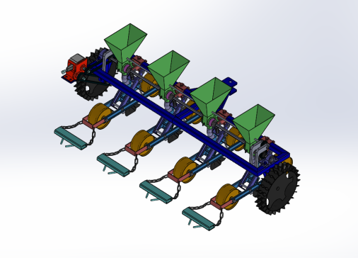 一种播种机模型