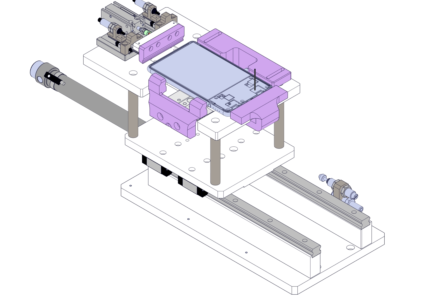 适用方形电芯的定位检测机构