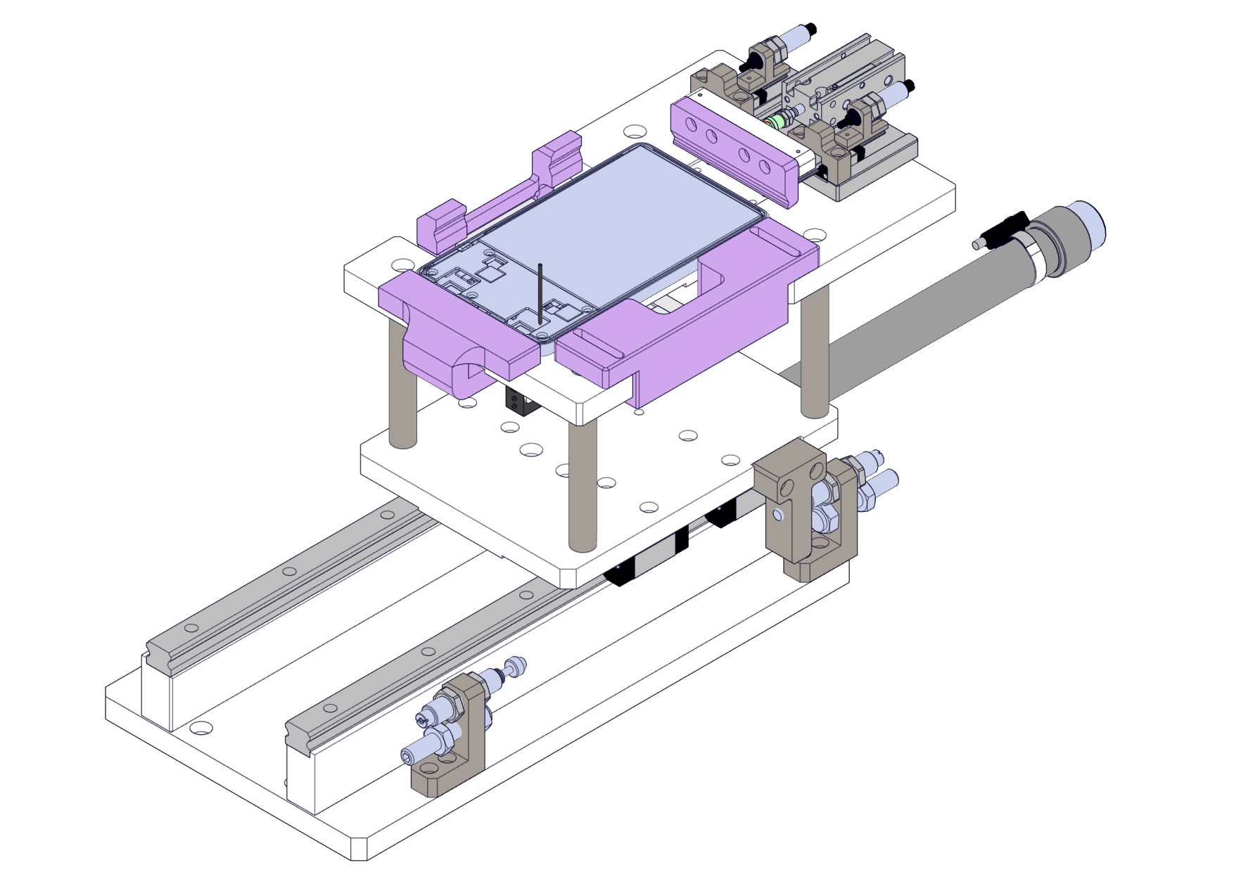 适用方形电芯的定位检测机构