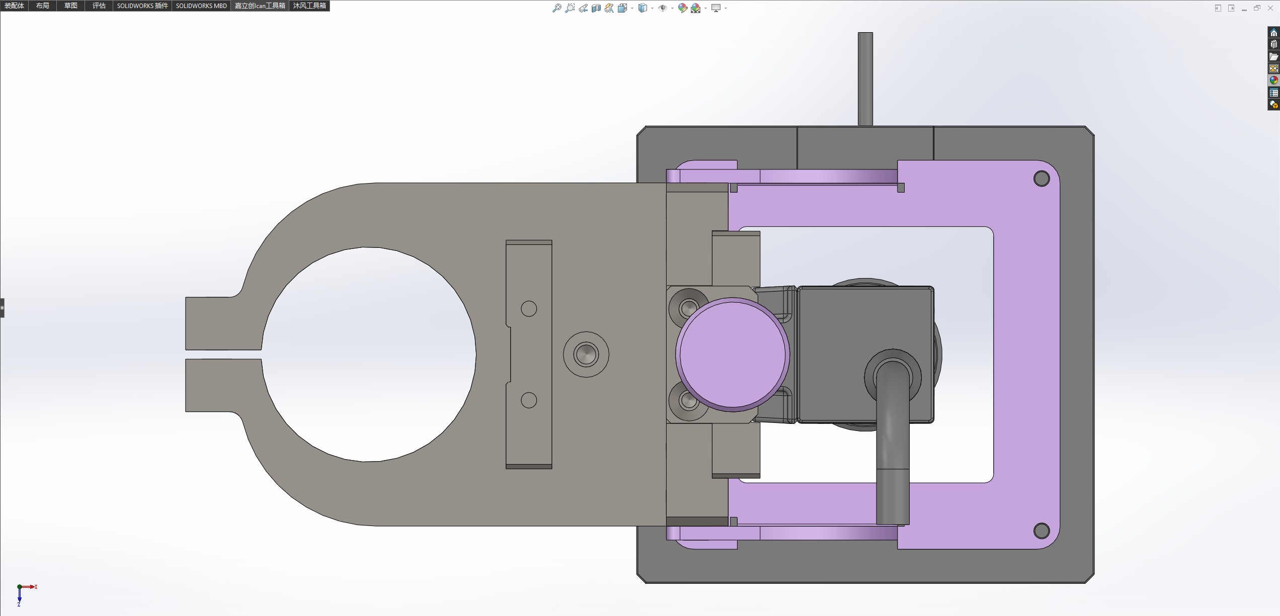 视觉调整支架组件