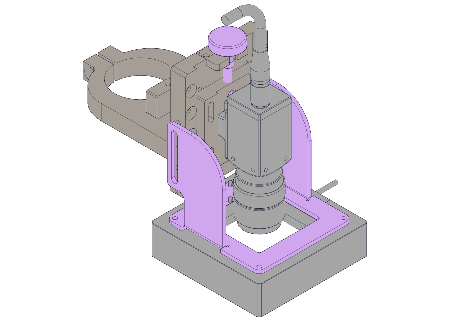 视觉调整支架组件