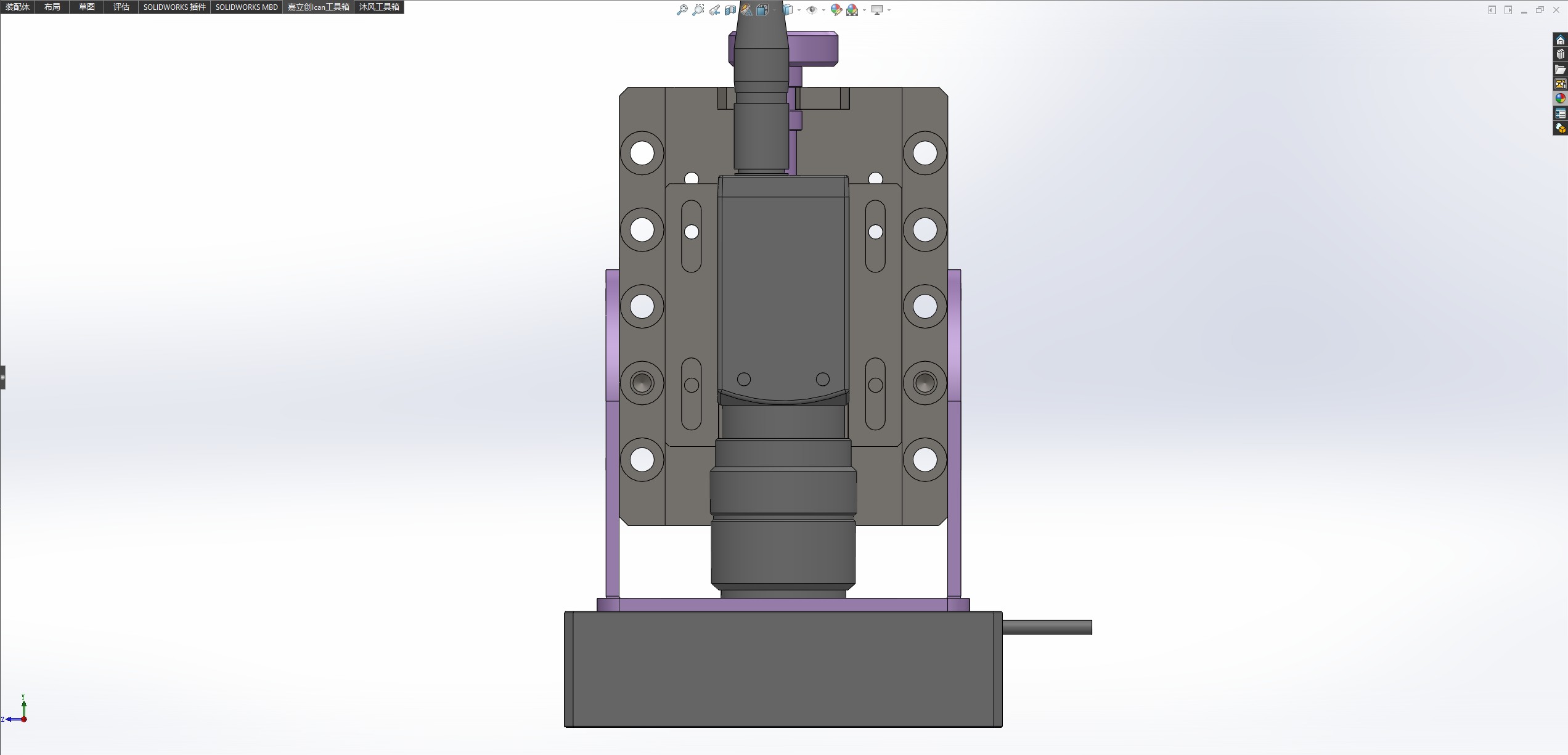 视觉调整支架组件