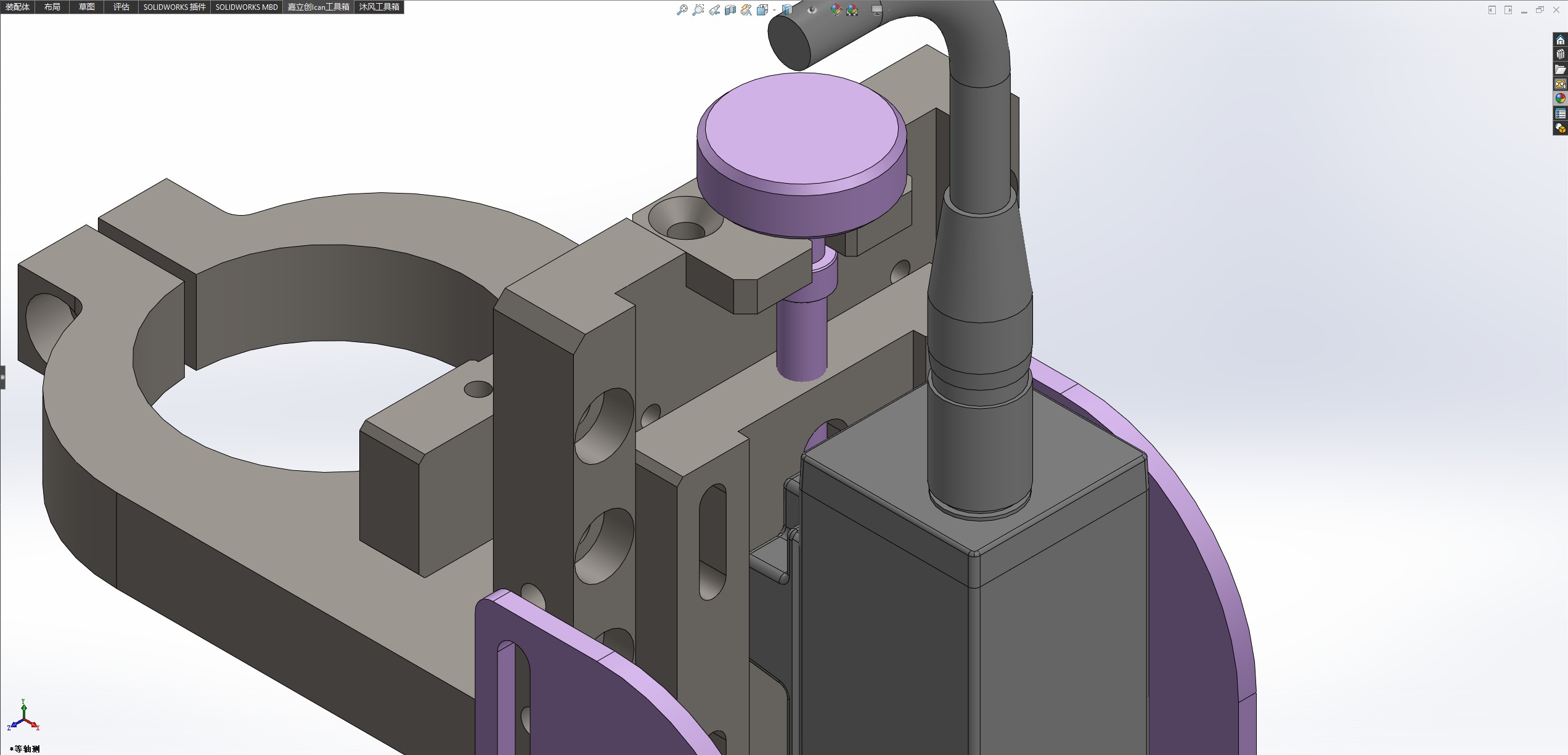视觉调整支架组件