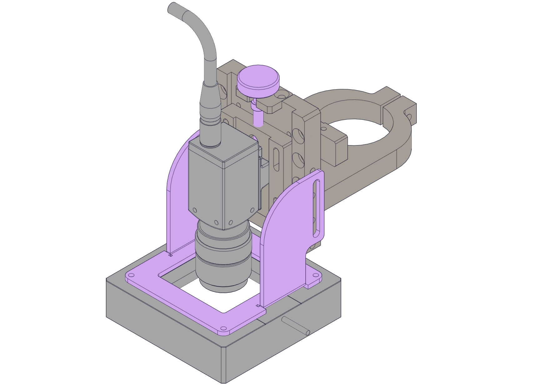 视觉调整支架组件