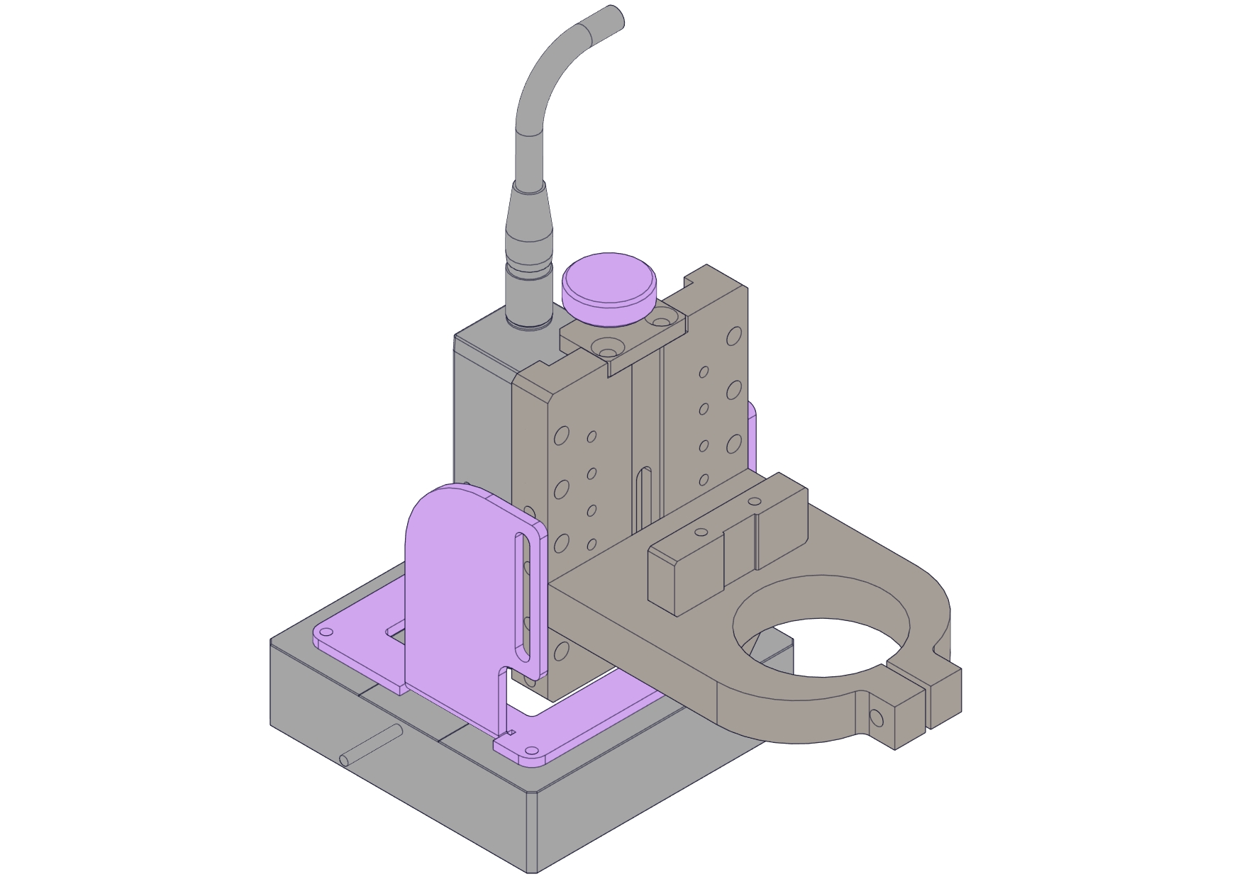 视觉调整支架组件