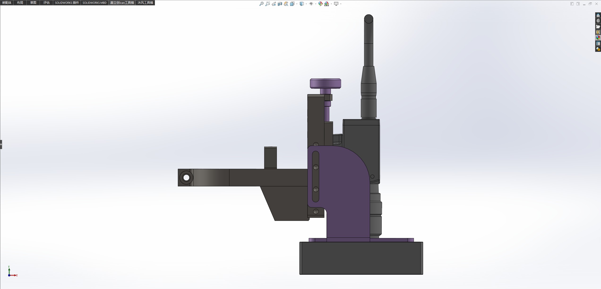 视觉调整支架组件