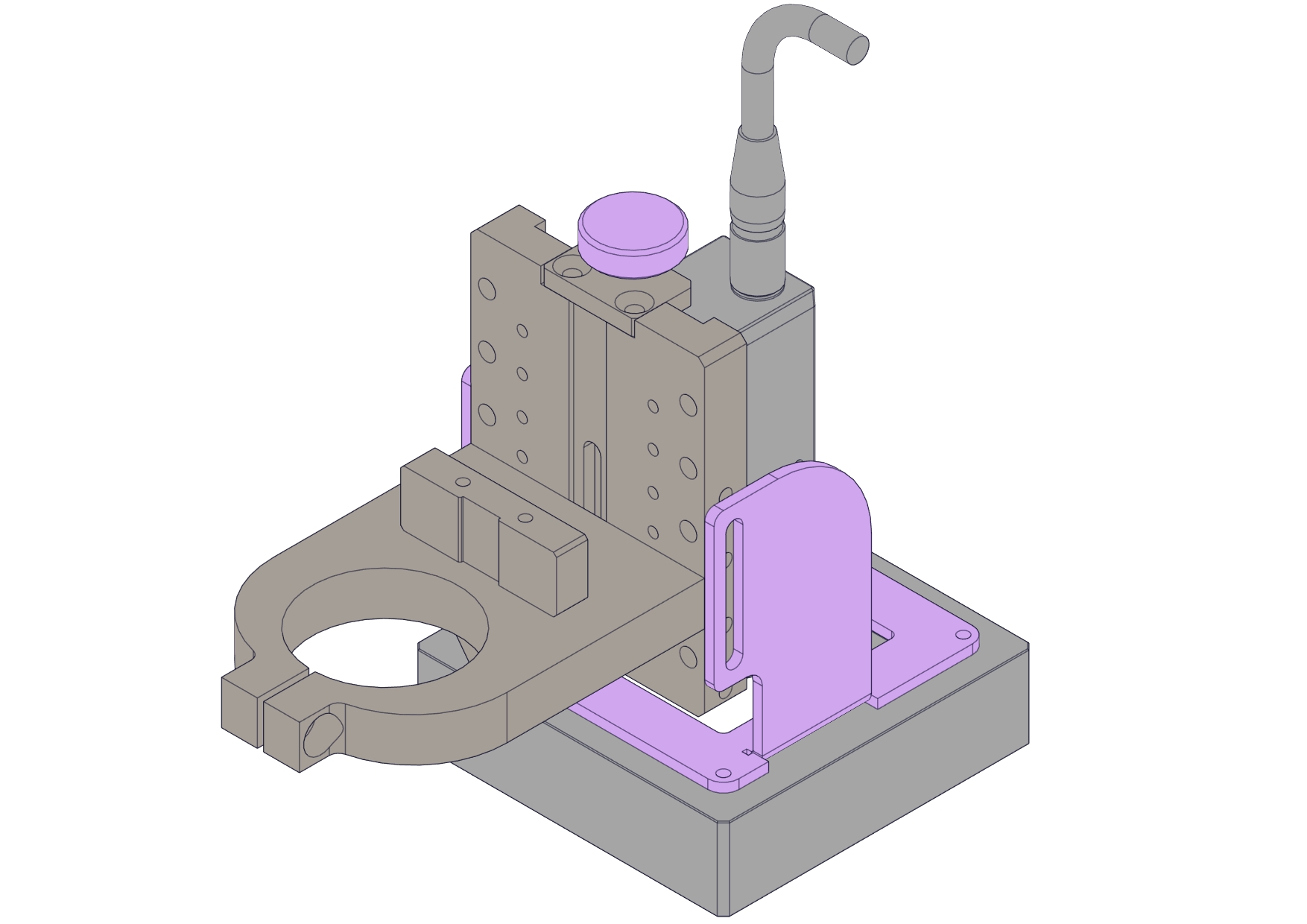 视觉调整支架组件