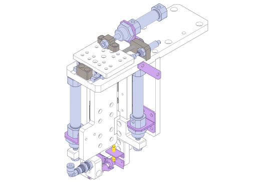 取软胶垫的自制夹爪机构
