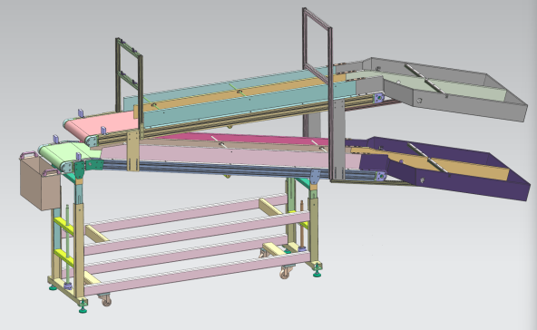 双层爬高皮带线