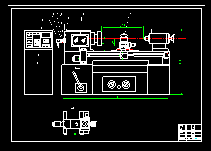 C616车床横向和纵向进给系统