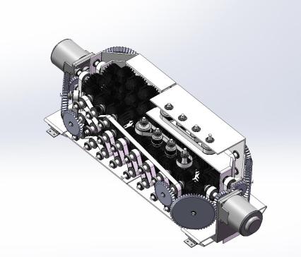 52轴毛刷同步旋转清洗机-伞齿轮-双驱动-洗鞋