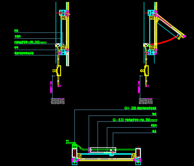 玻璃幕墙开窗器示意图