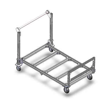 多功能铝型材折叠推车