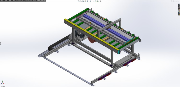 平行移载的滚筒输送机