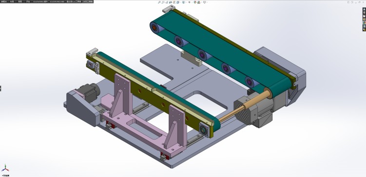 可调宽度的双列皮带输送机