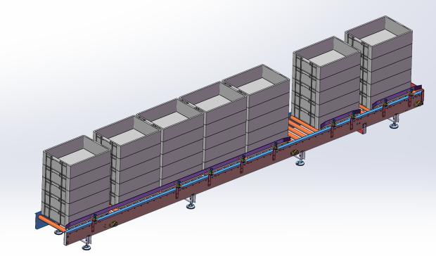 塑料料盒辊道输送线