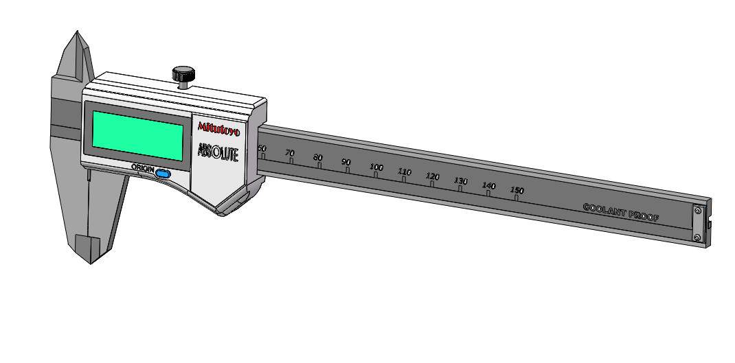 防水数字卡尺模型