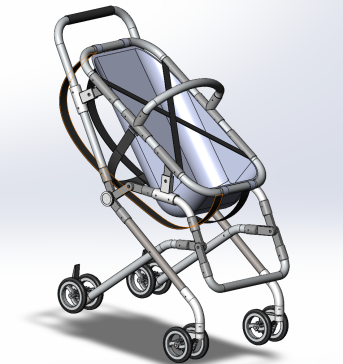 多功能婴儿车的结构设计与仿真【多功能婴儿护理车的设计】【全新多功能婴儿车】【创新设计】【SOLIDWORKS+仿真】
