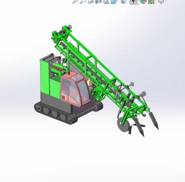 联合花生收获机设计-收割机【含SW三维模型+10张CAD图纸+说明书】