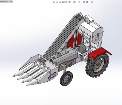 背负式玉米收获机设计（三维SW）==带轮子挡罩